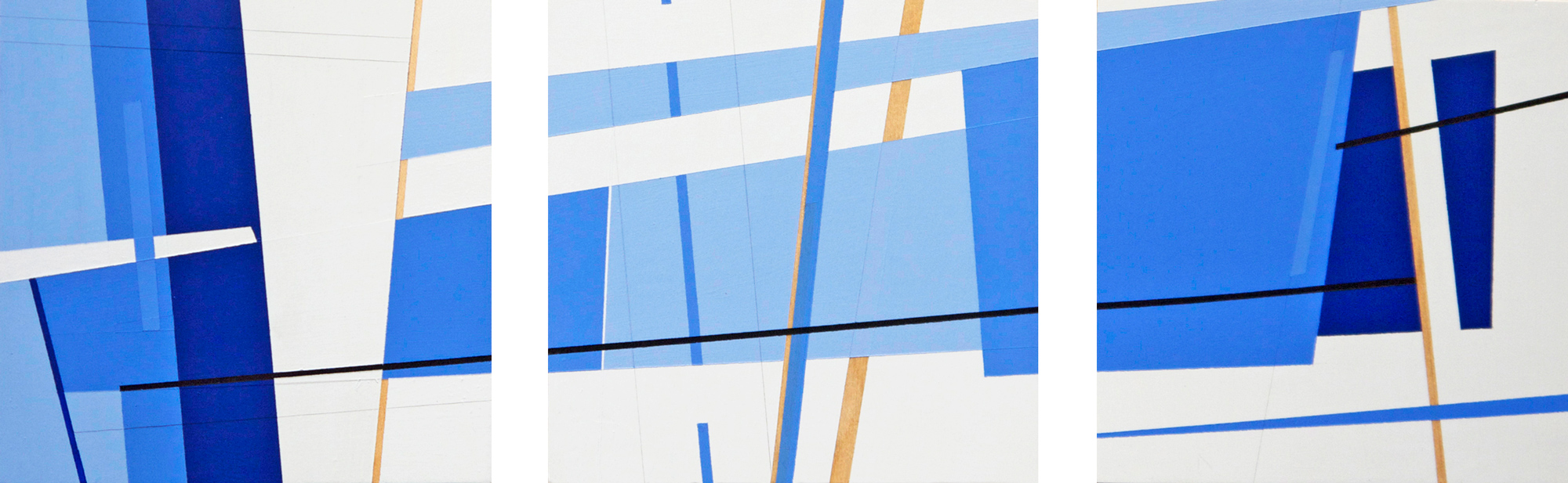 robert parker sacre bleu 9 tryptych acrylic on panel 10x34