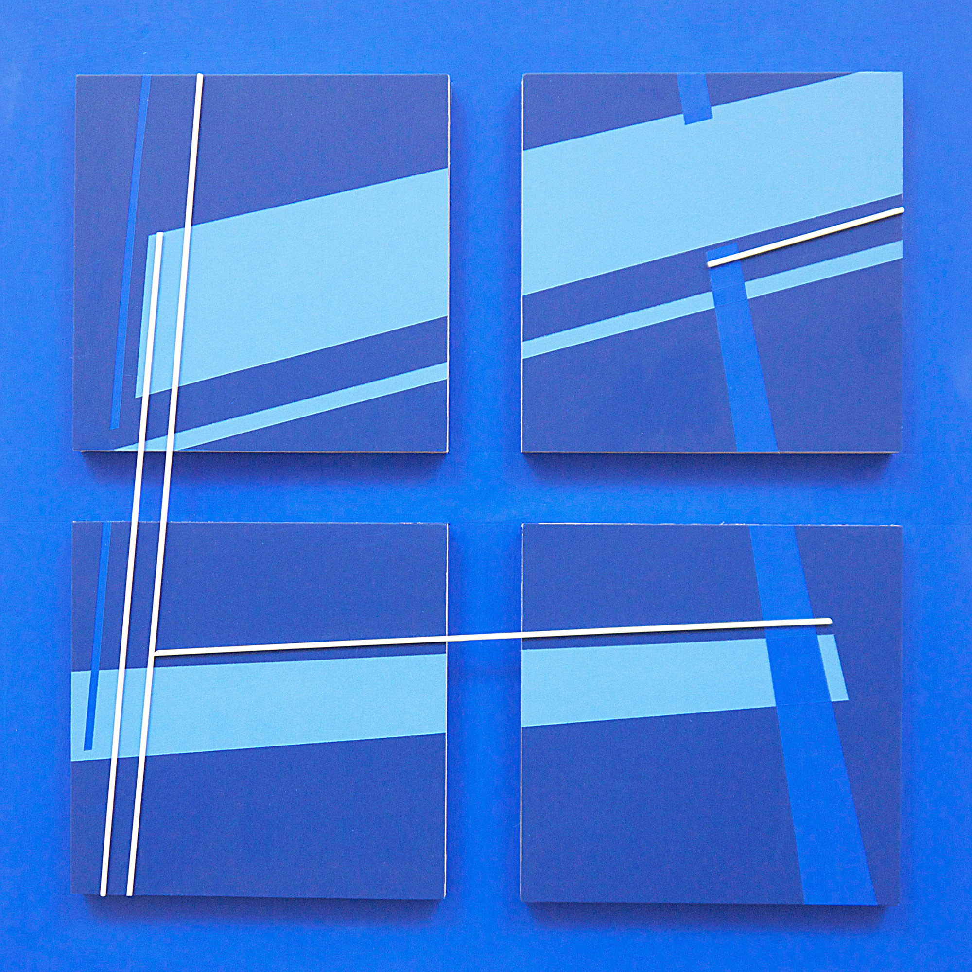 robert parker sacre bleu No 8 acrylic and glass on panel 12x12