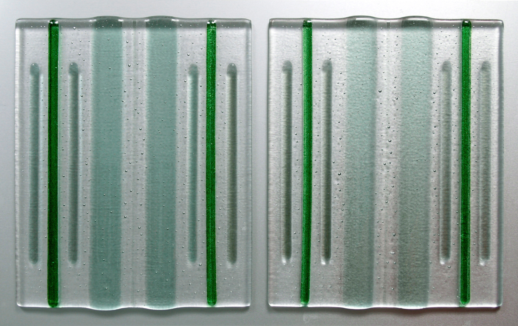 robert parker concerto kiln formed glass diptych 10x20