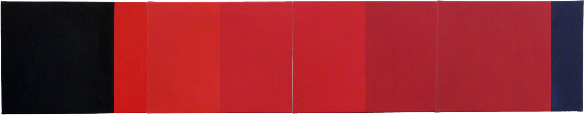 robert parker red and more red oil on canvas 14x72