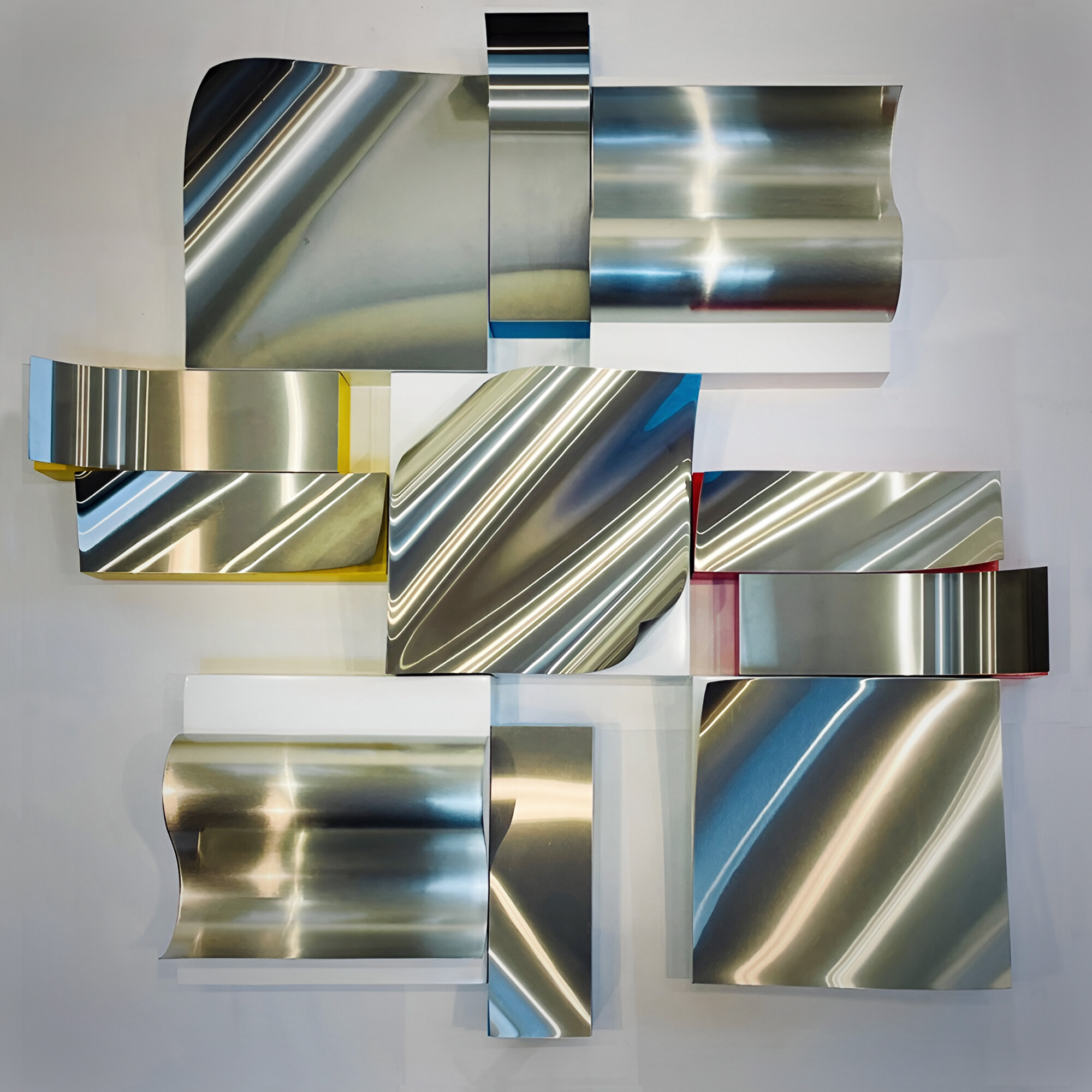Robert Parker Undulations - Stainless Steel on Painted Boxes